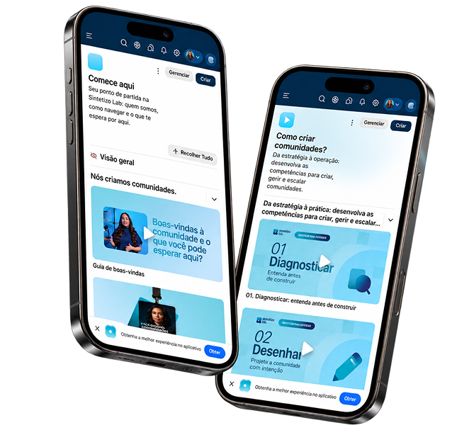 Celulares com a comunidade e o curso da Sintetizo Lab