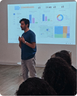 Apresentação de indicadores de comunidade