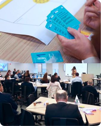 Baralho das Comunidades em uso durante workshop corporativo