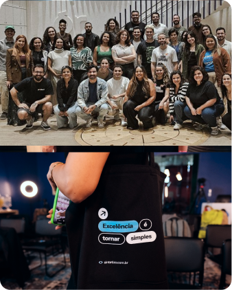 Turma reunida em foto de grupo após encontro presencial