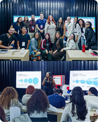 Turma reunida em workshop da Sintetizo